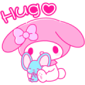 My Melody PINK! PINK! Sticker for LINE & WhatsApp | ZIP: GIF & PNG