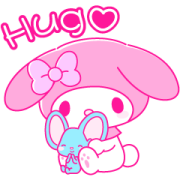 My Melody PINK! PINK! Sticker for LINE & WhatsApp | ZIP: GIF & PNG
