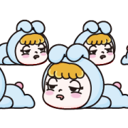 Rosie the Hopping Bunny: Sweet Days! Sticker for LINE & WhatsApp | ZIP: GIF & PNG
