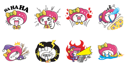 S3 Beauty Store - Q Bo & Q Na Line Sticker GIF & PNG Pack: Animated & Transparent No Background | WhatsApp Sticker
