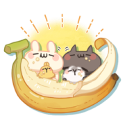 Shiro & Kuro Tropical Style Sticker for LINE & WhatsApp | ZIP: GIF & PNG