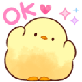 Soft and Cute Chick 3 (Animated) Sticker for LINE & WhatsApp | ZIP: GIF & PNG