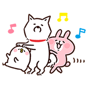 SoftBank Shirato Family × kanahei Sticker for LINE & WhatsApp | ZIP: GIF & PNG
