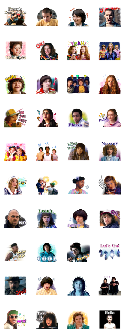 Stranger Things Line Sticker GIF & PNG Pack: Animated & Transparent No Background | WhatsApp Sticker
