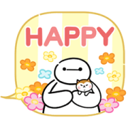 Big Hero 6 Animated Speech Balloons Sticker for LINE & WhatsApp | ZIP: GIF & PNG