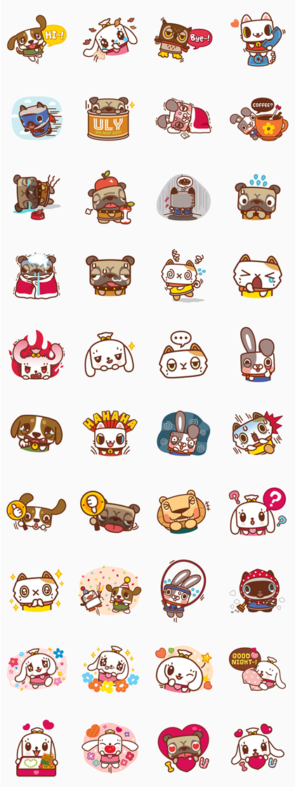 CANIMALS Line Sticker GIF & PNG Pack: Animated & Transparent No Background | WhatsApp Sticker