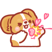 Corgi KaKa: Couple Whispering (KaKa) 2 Sticker for LINE & WhatsApp | ZIP: GIF & PNG