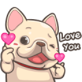 French Bulldog PIGU Animated Stickers 20