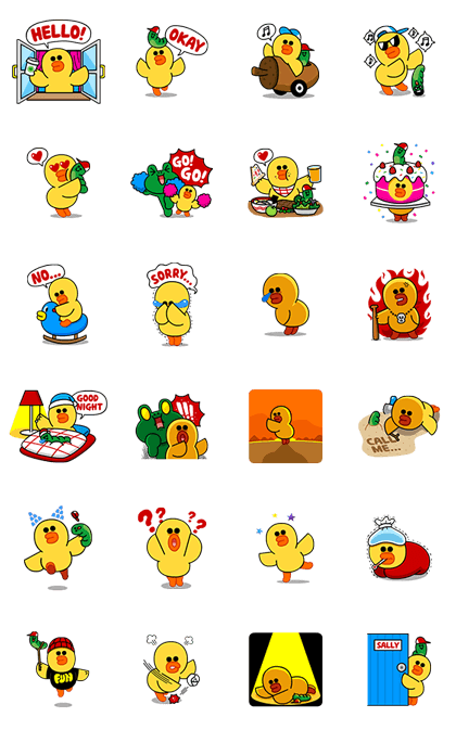 Go Go Tomboy Sally! Line Sticker GIF & PNG Pack: Animated & Transparent No Background | WhatsApp Sticker