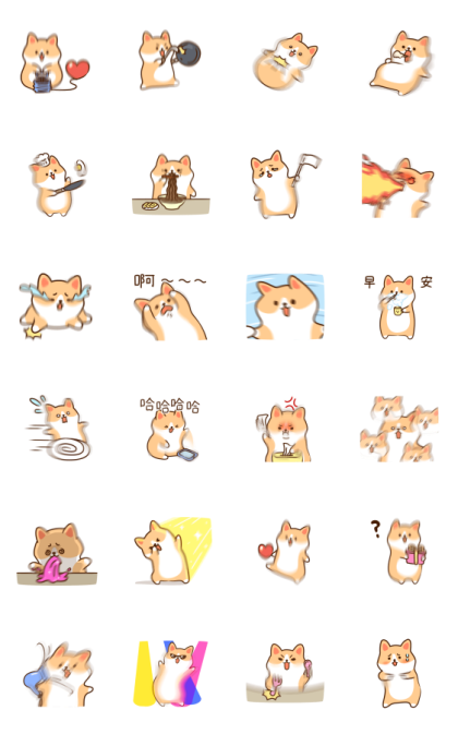 Hurrybow & Busywow: Foolish Game Line Sticker GIF & PNG Pack: Animated & Transparent No Background | WhatsApp Sticker