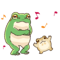 Japanese Tree Frog Moving Stickers