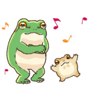 Japanese Tree Frog Moving Stickers Sticker for LINE & WhatsApp | ZIP: GIF & PNG