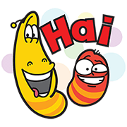Larva: The Funky Duo Sticker for LINE & WhatsApp | ZIP: GIF & PNG