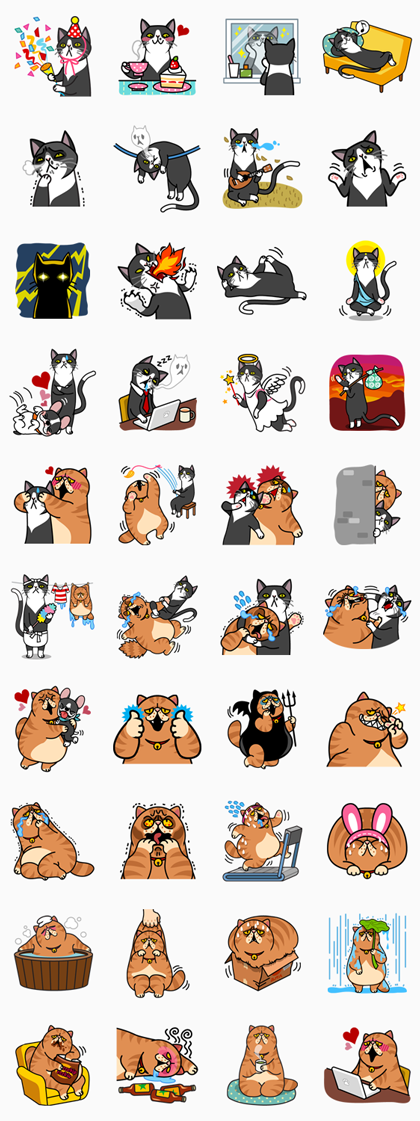 Meow Me 2 Line Sticker GIF & PNG Pack: Animated & Transparent No Background | WhatsApp Sticker