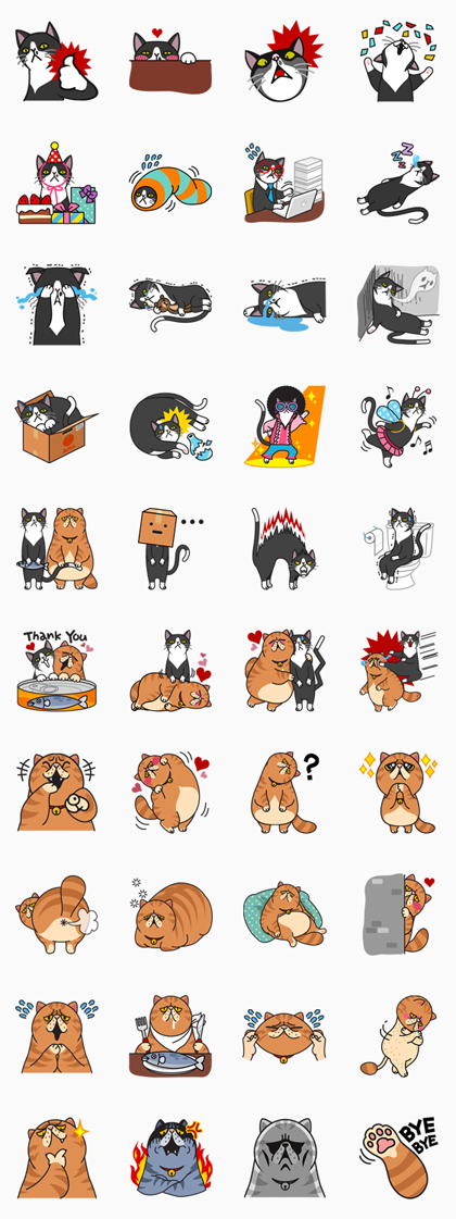 Meow Me Line Sticker GIF & PNG Pack: Animated & Transparent No Background | WhatsApp Sticker