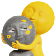 Mr n Mrs Moon Animated Stickers Sticker for LINE & WhatsApp | ZIP: GIF & PNG