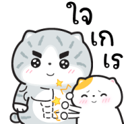 Munkaew Funny Cat V.6 Sticker for LINE & WhatsApp | ZIP: GIF & PNG