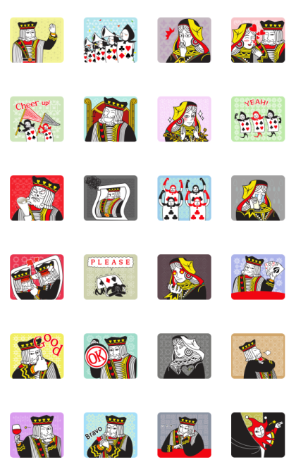 PLAYING CARDS STORY Line Sticker GIF & PNG Pack: Animated & Transparent No Background | WhatsApp Sticker