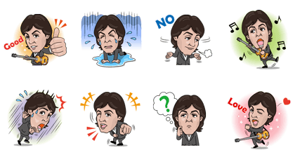 Paul McCartney Line Sticker GIF & PNG Pack: Animated & Transparent No Background | WhatsApp Sticker