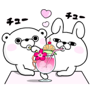 Rabbit and Bear 100% Super Animated Sticker for LINE & WhatsApp | ZIP: GIF & PNG