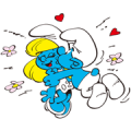The Smurfs: The Lovely couple Sticker for LINE & WhatsApp | ZIP: GIF & PNG