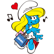 The Smurfs: The Smurfette Touch Sticker for LINE & WhatsApp | ZIP: GIF & PNG
