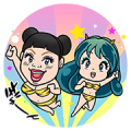 Urusei Yatsura × Ladies of Yoshimoto Sticker for LINE & WhatsApp | ZIP: GIF & PNG