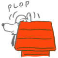 Animated Snoopy Loosey-Goosey Sketches Sticker for LINE & WhatsApp | ZIP: GIF & PNG