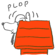 Animated Snoopy Loosey-Goosey Sketches Sticker for LINE & WhatsApp | ZIP: GIF & PNG