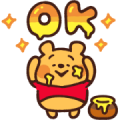Animated Winnie the Pooh by Kanahei Sticker for LINE & WhatsApp | ZIP: GIF & PNG