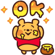 Animated Winnie the Pooh by Kanahei Sticker for LINE & WhatsApp | ZIP: GIF & PNG