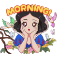 Disney Princesses: Retro Cute Sticker for LINE & WhatsApp | ZIP: GIF & PNG