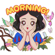 Disney Princesses: Retro Cute Sticker for LINE & WhatsApp | ZIP: GIF & PNG