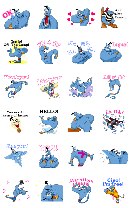 Genie Animated Stickers Line Sticker GIF & PNG Pack: Animated & Transparent No Background | WhatsApp Sticker