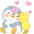 Soda Penguin: Lime Duck Big-Sized Words Sticker for LINE & WhatsApp | ZIP: GIF & PNG