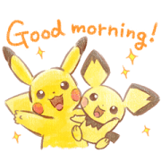 Pokémon Daily Greetings Sticker for LINE & WhatsApp | ZIP: GIF & PNG