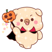 Shine Pig & Cat-Halloween Costume Party Shine Pig & Cat-Halloween Costume Party Sticker for LINE & WhatsApp | ZIP: GIF & PNG