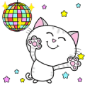 Cool Happy Cats × RMS Blessing Songs Sticker for LINE & WhatsApp | ZIP: GIF & PNG