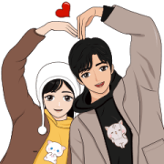 Let's Fall in Love in Winter Sticker for LINE & WhatsApp | ZIP: GIF & PNG