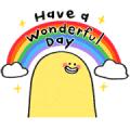 Mr./Ms. Yellow: Stay Positive Sticker for LINE & WhatsApp | ZIP: GIF & PNG