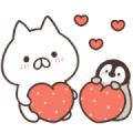 Penguin and Cat Days (A Simple Life) Sticker for LINE & WhatsApp | ZIP: GIF & PNG