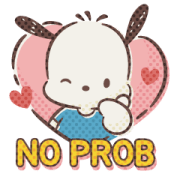 Pochacco Friendly Words Sticker for LINE & WhatsApp | ZIP: GIF & PNG