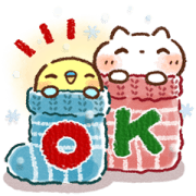 Sweet Healing Winter and New Year's Sticker for LINE & WhatsApp | ZIP: GIF & PNG