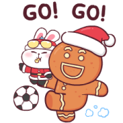 Cool Bunny Happy New Year Sticker for LINE & WhatsApp | ZIP: GIF & PNG
