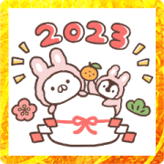 Penguin and Cat Days New Year's Stickers Sticker for LINE & WhatsApp | ZIP: GIF & PNG
