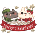 Shiro & Kuro Christmas Effects Sticker for LINE & WhatsApp | ZIP: GIF & PNG