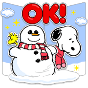 Snoopy Winter Pop-Up Stickers Sticker for LINE & WhatsApp | ZIP: GIF & PNG