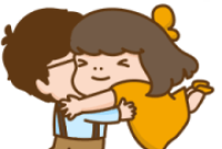 Aida & Kiki in Love Sticker for LINE & WhatsApp | ZIP: GIF & PNG