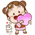 Sakura Cocoa: Say Good Things Sticker for LINE & WhatsApp | ZIP: GIF & PNG