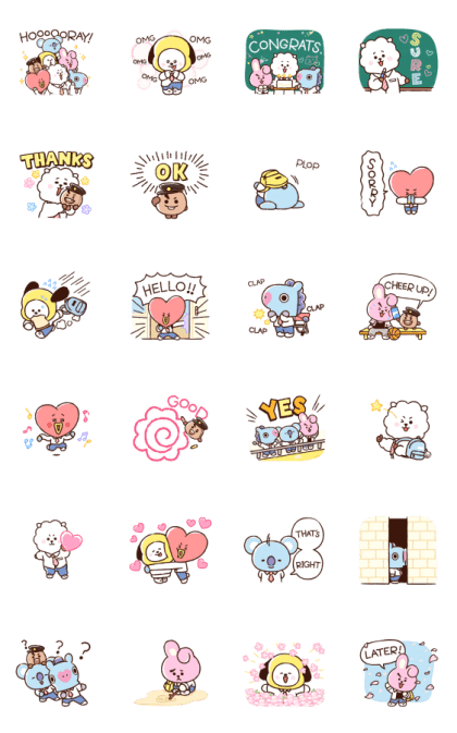 BT21 Fast Friends WhatsApp Sticker